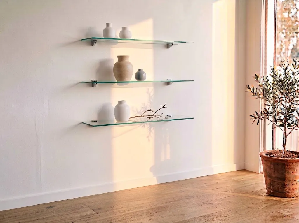 Glass shelves