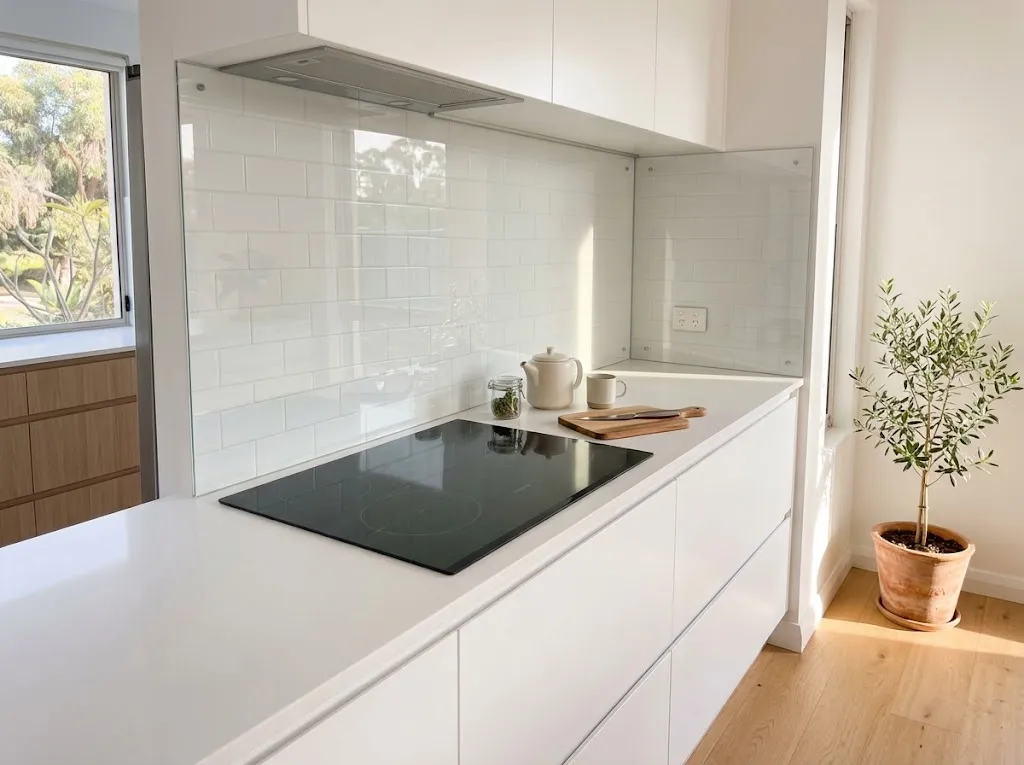 6mm Clear Low Iron Glass Splashback