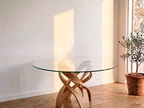 Round glass table top